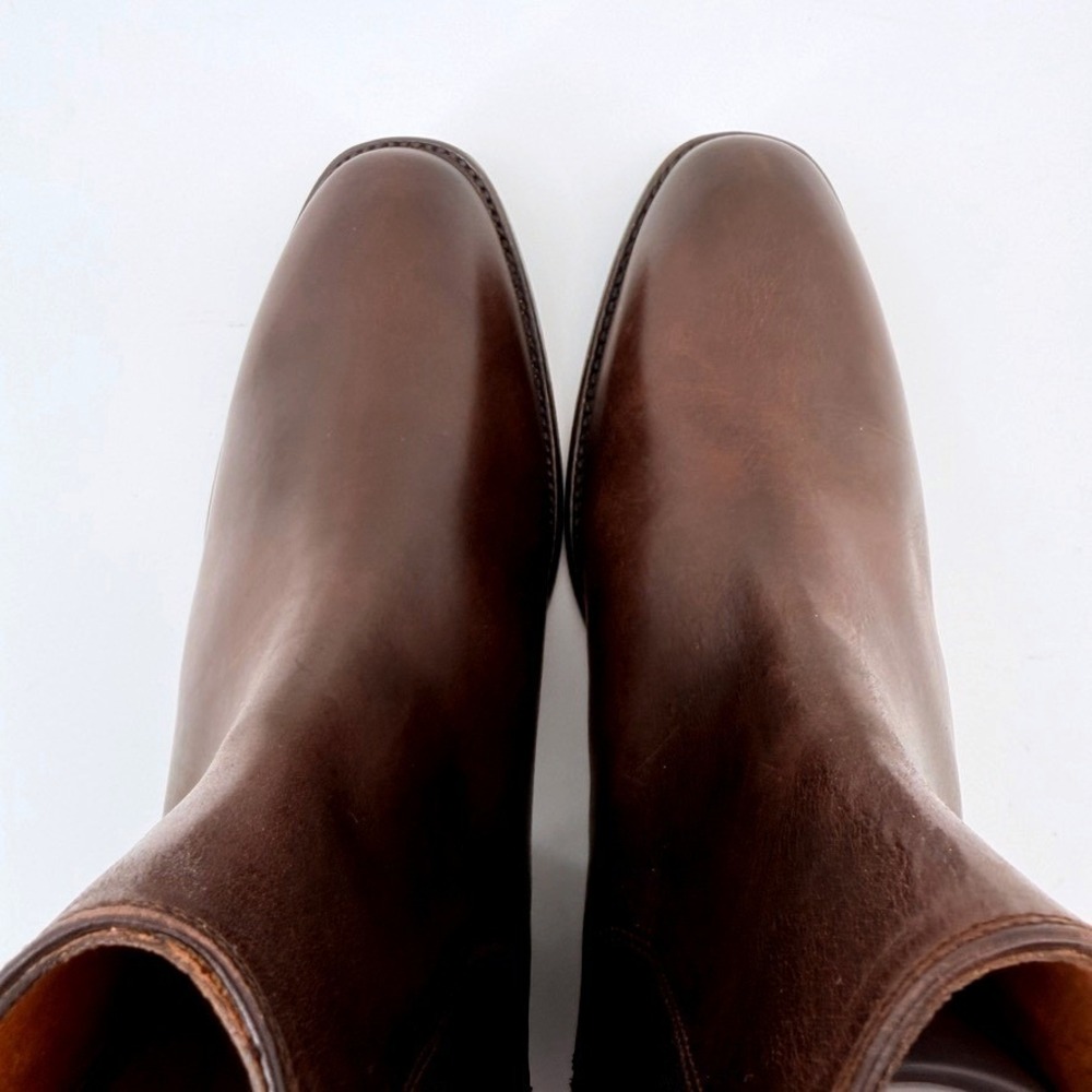 Frye Dara Leather Chelsea Ankle Boots Dark Brown 7.5B Deadstock - Picture 6 of 10